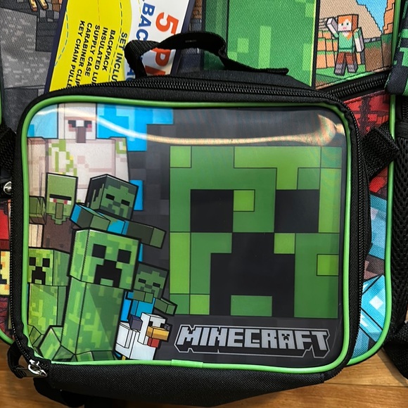 Green and Black Minecraft Creeper Backpack Set - Picture 3 of 4